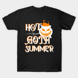 Hot Goth Summer -Horror Smiling Pumpkin T-Shirt